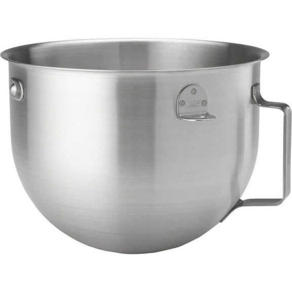 KitchenAid 5 Quart NSF Certified Brushed Stainless Steel Mixing Bowl - KN25NSF
