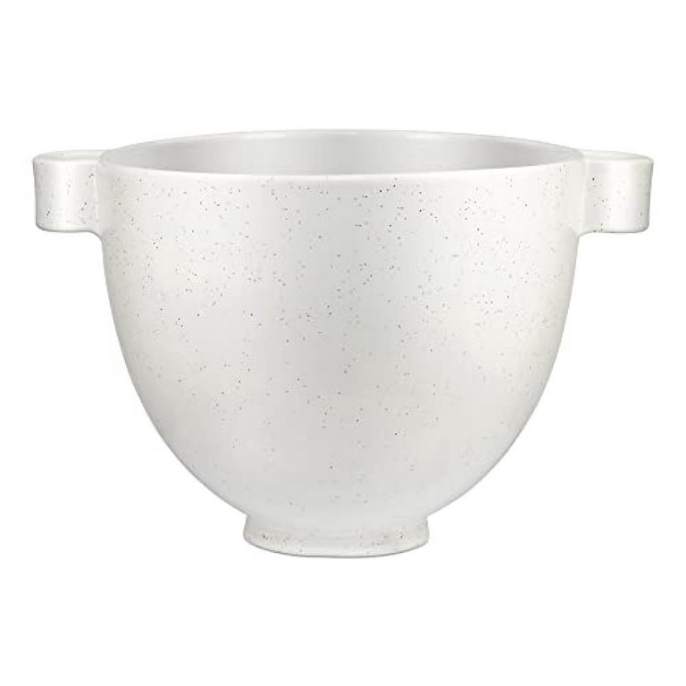 5-Quart White Chocolate Ceramic Bowl + Flex Edge Beater for 4.5-Quart &  5-Quart KitchenAid Tilt-Head Stand Mixers, KitchenAid