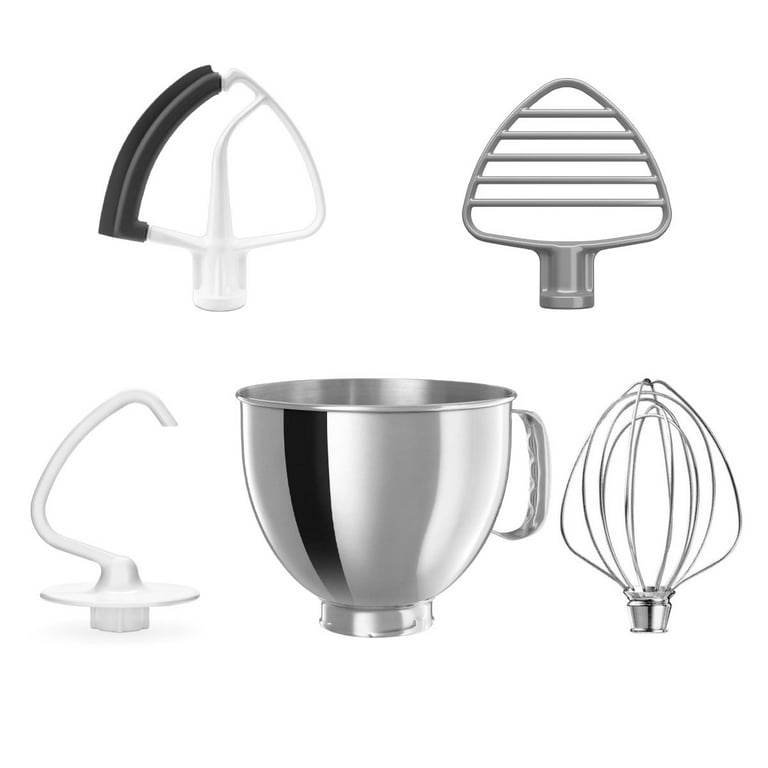 KitchenAid 5-Quart Stainless Steel Bowl + Coated Pastry Beater Accessory  Pack