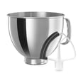 thumbnail image 1 of KitchenAid 5-Quart Stainless Steel Bowl w/Handle + Flex Edge Beater | Fits 4.5-Quart & 5-Quart KitchenAid Tilt-Head Mixers, 1 of 5