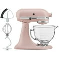 thumbnail image 1 of KitchenAid 5-Quart Tilt Head Stand Mixer With Flex Edge Beater Glass Bowl Feather Pink, 1 of 3