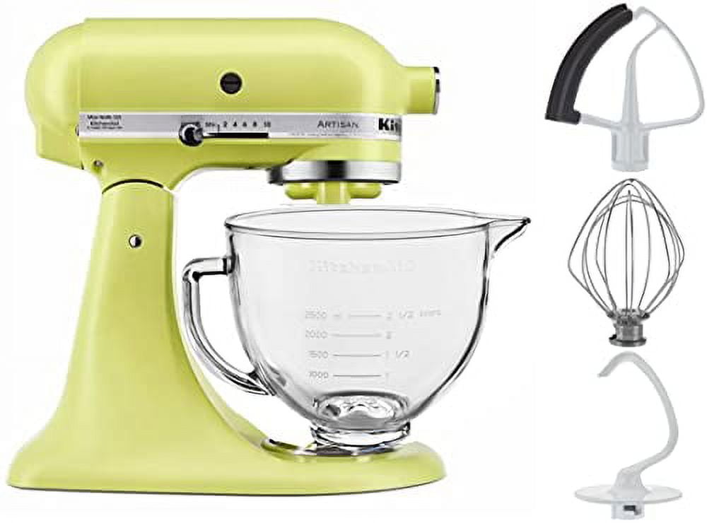 Kyoto Glow Green 5-Quart Tilt-Head Stand Mixer with Glass Bowl