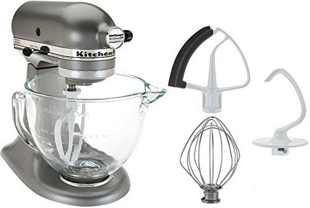 KitchenAid 5-Quart Tilt-Head Stand Mixer with Glass Bowl and Flex Edge