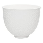 KitchenAid 5-Quart Mermaid Lace Ceramic Bowl, White, KSM2CB5TWM