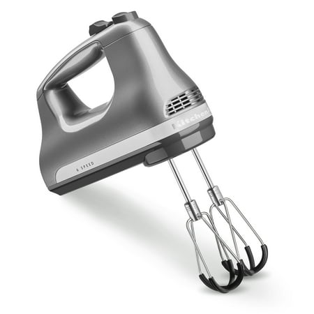 KitchenAid - 6 Speed Hand Mixer with Flex Edge Beaters - KHM6118 - Contour Silver