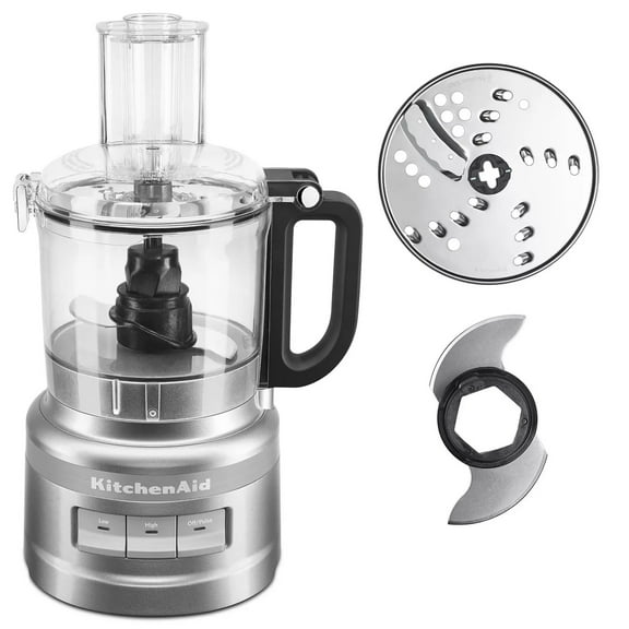Restored Premium KitchenAid 7 Cup 3 Speed Food Processor and Veggie Chopper, Silver (Refurbished)