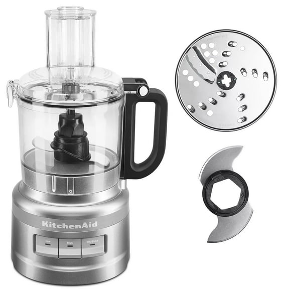 Restored Premium KitchenAid 7 Cup 3 Speed Food Processor and Veggie Chopper, Silver (Refurbished)
