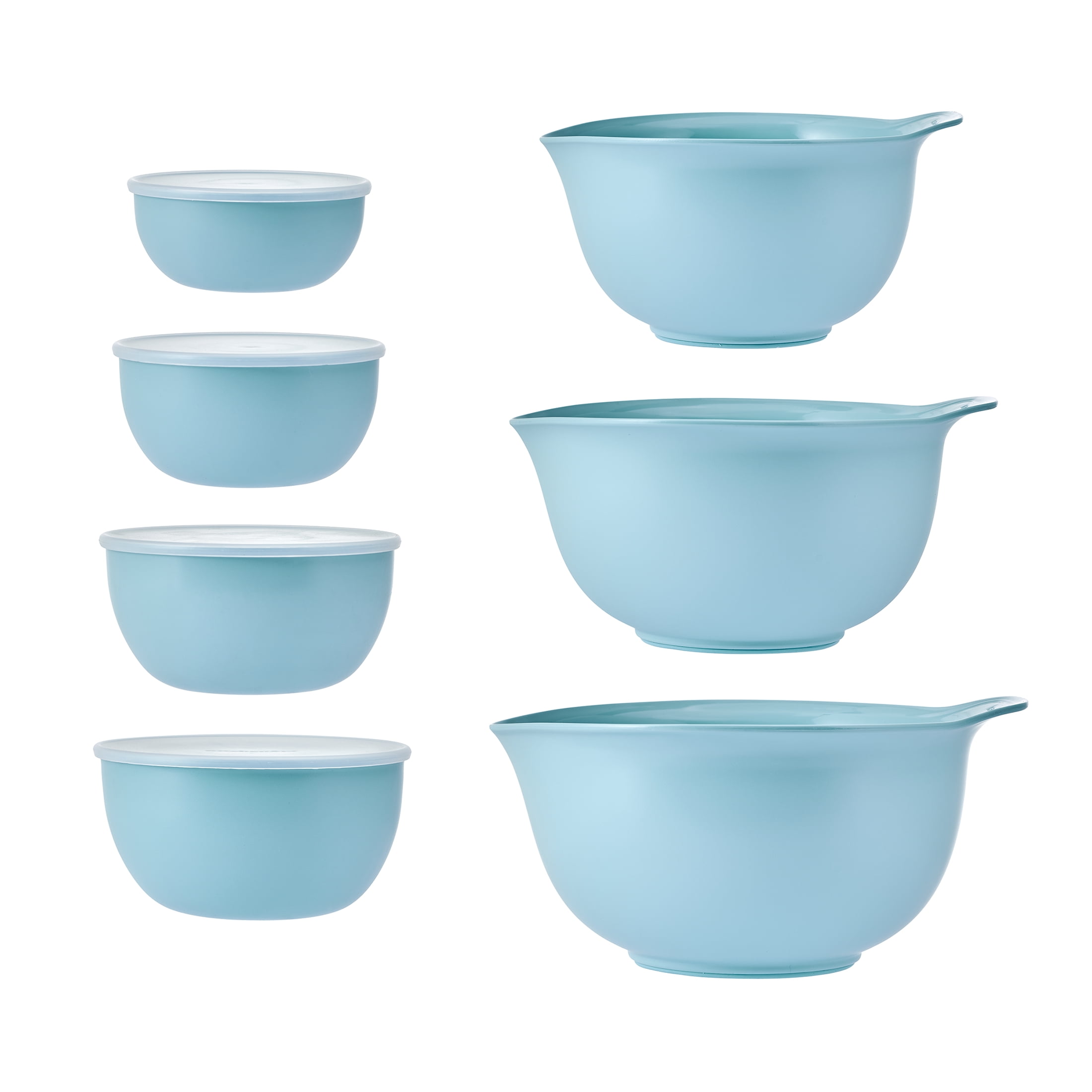 KitchenAid 7-Piece Plastic Nesting Mixing Bowl Set and Prep Bowls