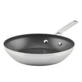 thumbnail image 1 of KitchenAid 3-Ply Base 9.5 Inch Stainless Steel Nonstick Induction Frying Pan, Dishwasher Safe and Oven Safe to 500°F, Brushed Stainless Steel, 1 of 11