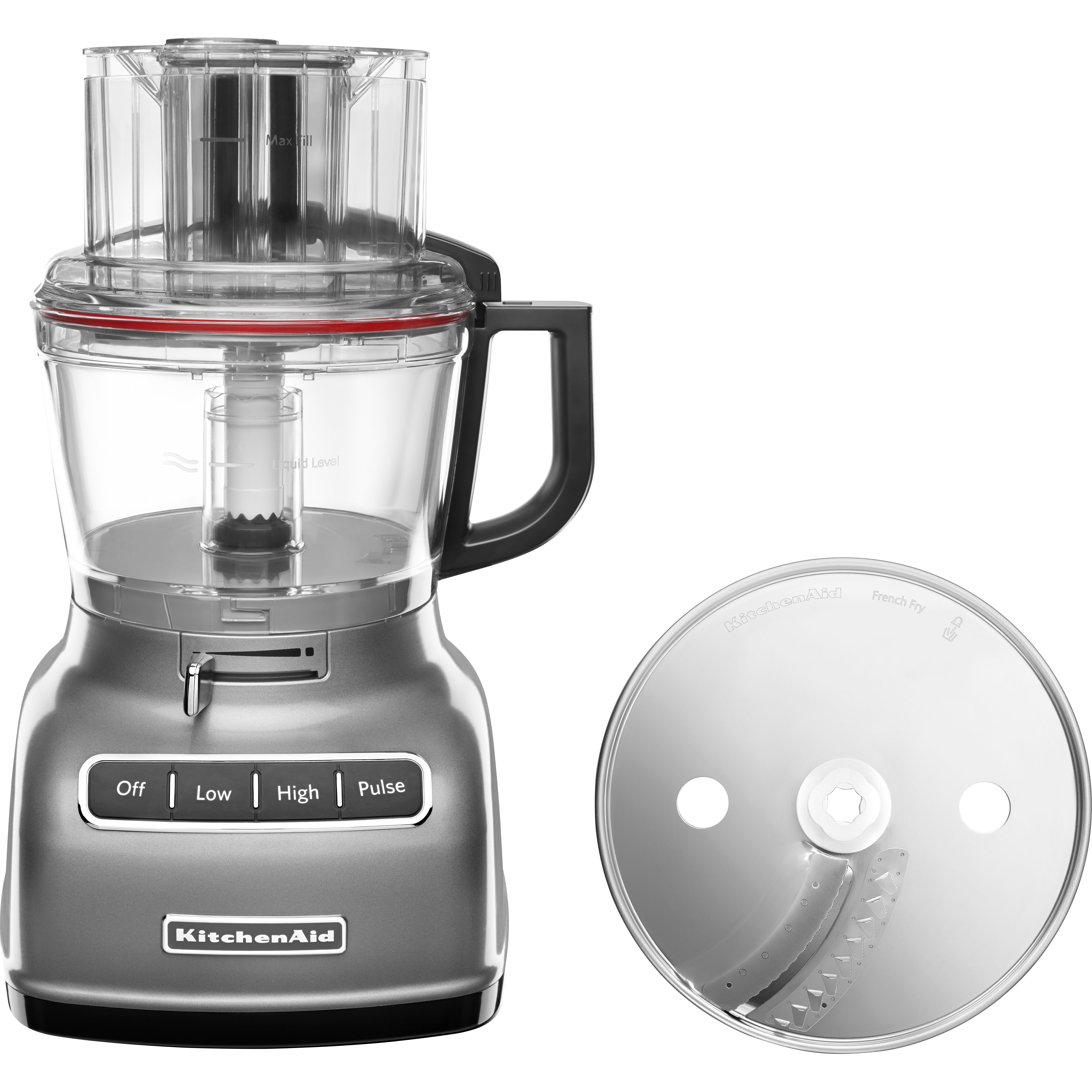 Open Box KitchenAid 9 Cup 3-Speed Food Processor, Silver