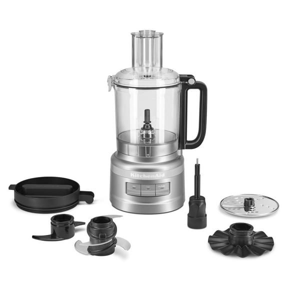 KitchenAid 9 Cup Food Processor, Contour Silver, KFP0921