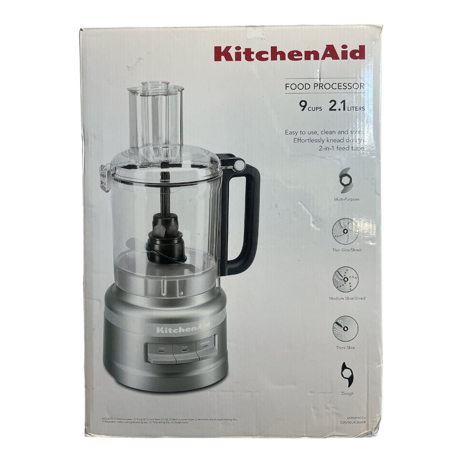 KitchenAid KFP740WH White 9-Cup Food Processor 