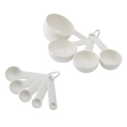 KitchenAid 9-Piece Plastic Stackable Measuring Cup and Spoons Set for Cooking, Porcelain