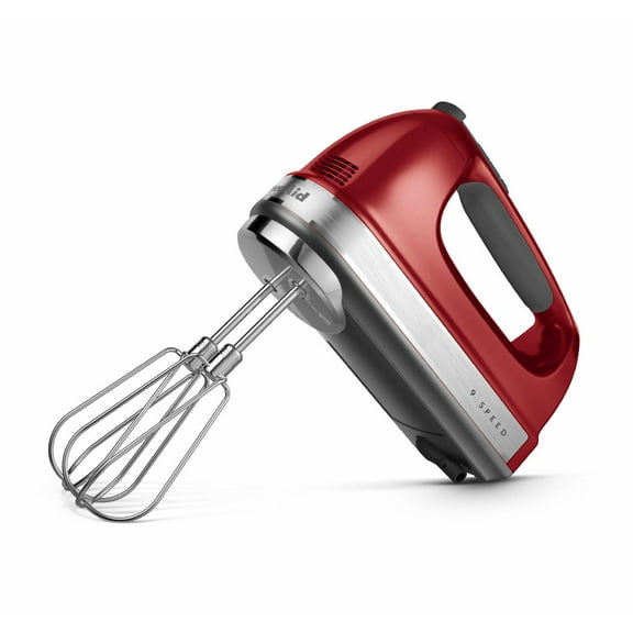 KitchenAid KHM926CA 9-Speed Hand Mixer, Candy Apple Red