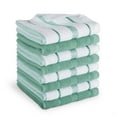 thumbnail image 1 of KitchenAid Albany Dishcloth 8 Pack Set, Aqua Sky/White, 12"x12", 1 of 5