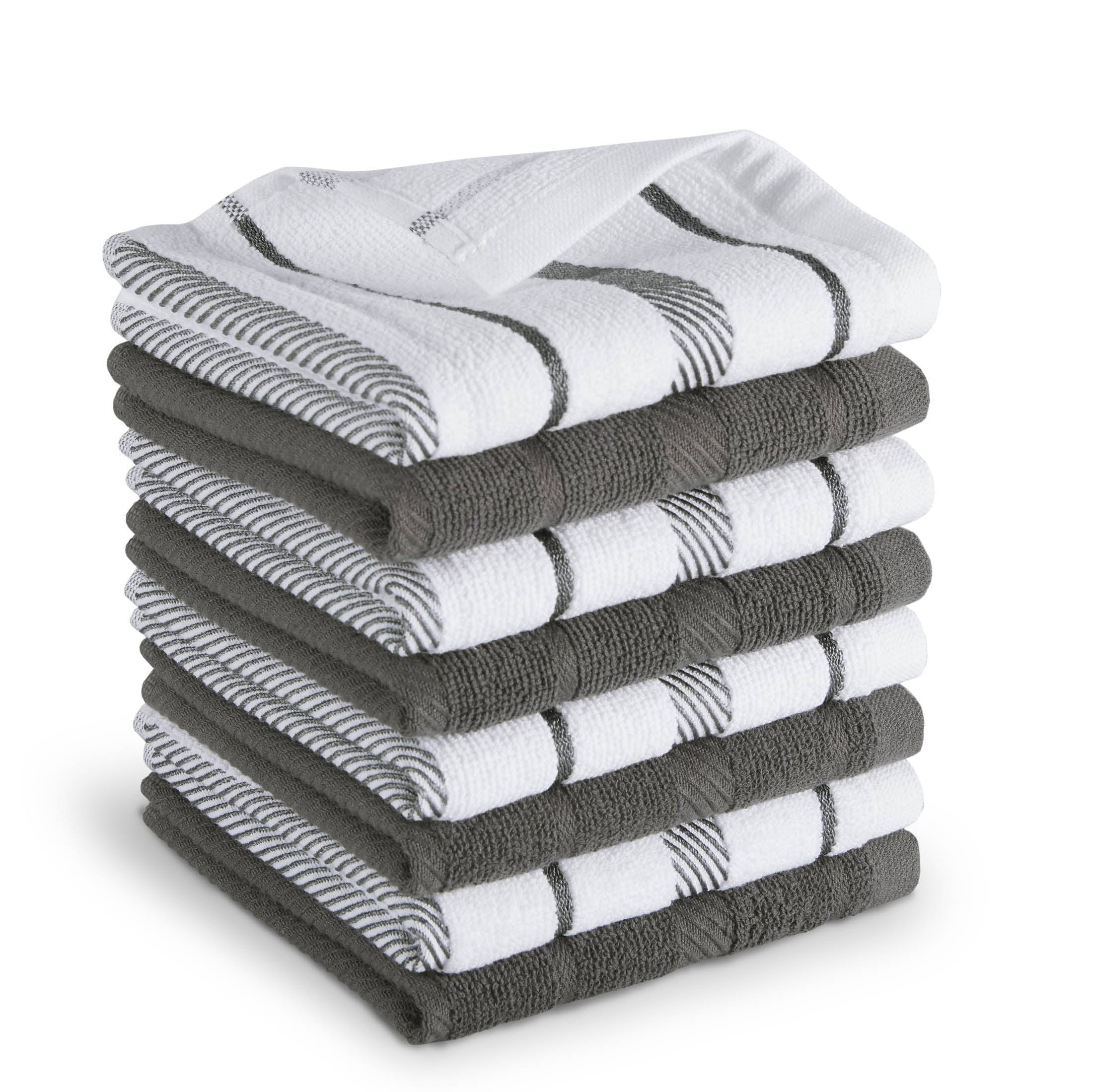 KitchenAid 4pk Cotton Albany Kitchen Towels Gray