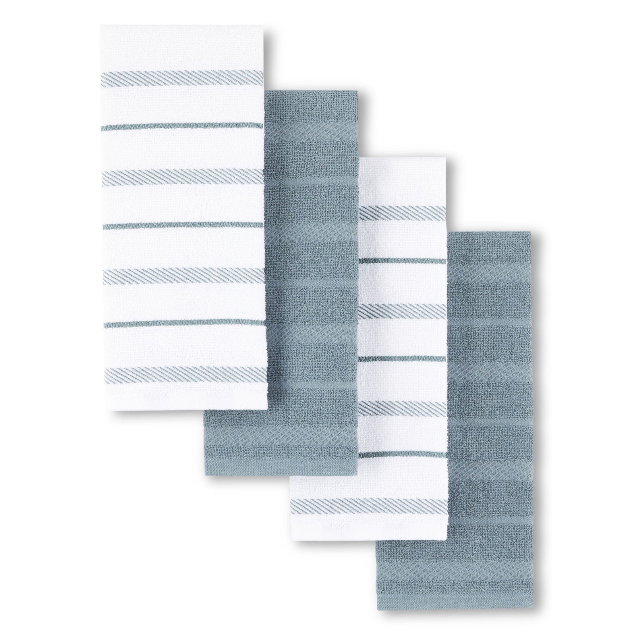 KitchenAid Albany Dishcloth 8 Pack Set, Milkshake/White, 12