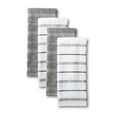 thumbnail image 1 of KitchenAid Albany Kitchen Towel 4-Pack Set, Grey/White, 16"x26", 1 of 4