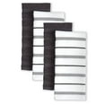 thumbnail image 1 of KITCHENAID Albany Kitchen Towel 4-Pack Set, Matte Black/White, 16"x26", 1 of 4