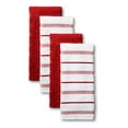 thumbnail image 1 of KitchenAid Albany Kitchen Towel 4-Pack Set, Passion Red/White, 16"x26", 1 of 4