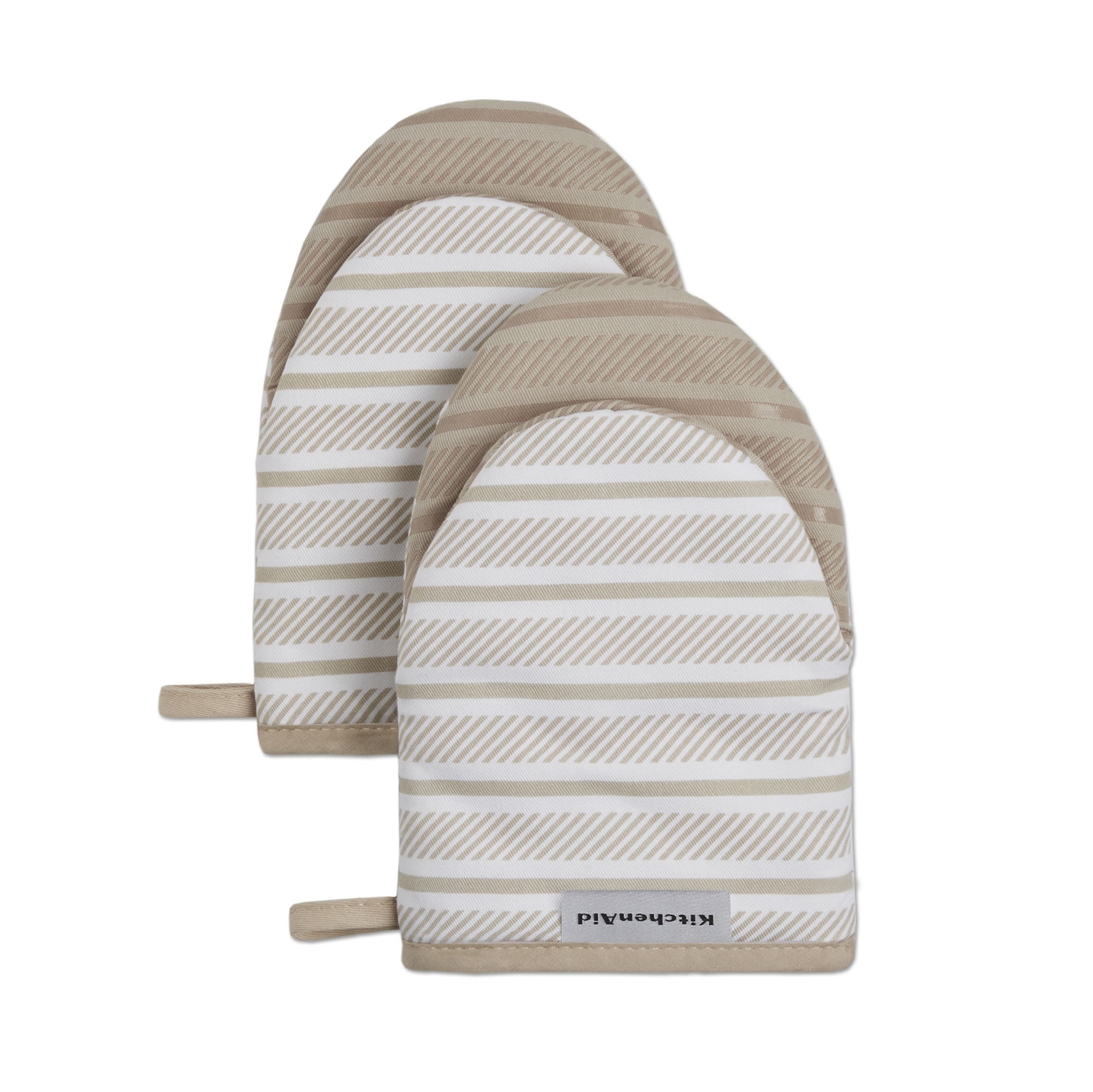 KitchenAid Albany Mini Oven Mitt 2-Pack Set, Milkshake Tan, 5.5"x8" - Walmart.com