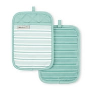 KitchenAid Albany Pot Holder 2-Pack Set, Aqua Sky, 7"x10"