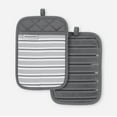 thumbnail image 1 of KitchenAid Albany Pot Holder 2-Pack Set, Charcoal Grey, 7"x10", 1 of 5