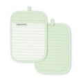thumbnail image 1 of KitchenAid Albany Pot Holder 2-Pack Set, Pistachio, 7"x10", 1 of 5