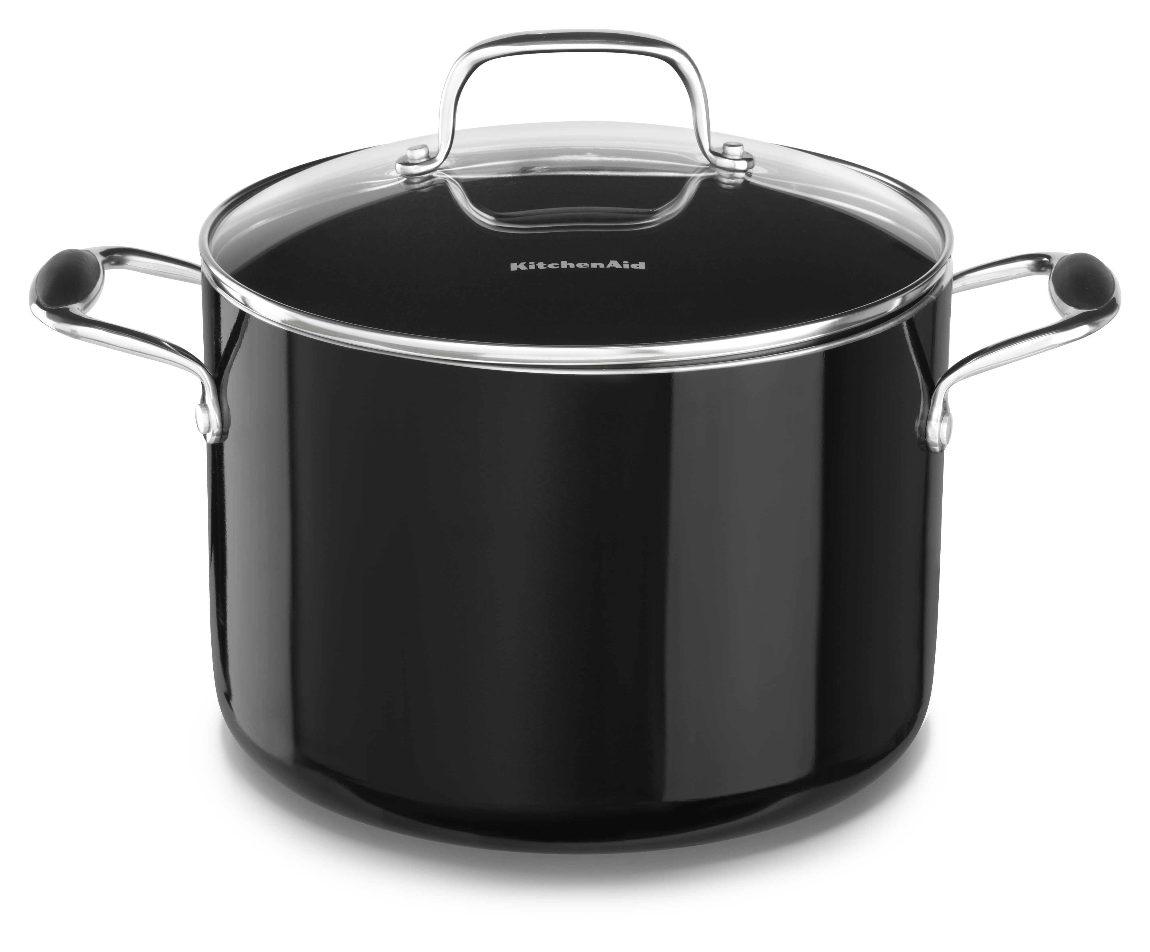 KitchenAid 5-Ply Clad Polished Stainless Steel Stock Pot/Stockpot with Lid,  8 Quart