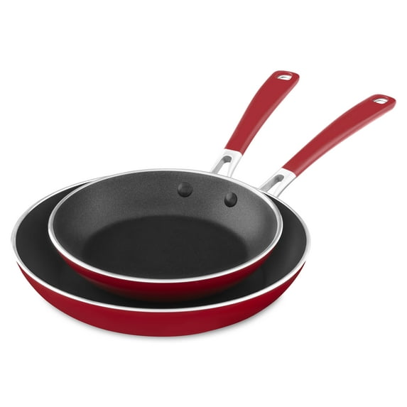 KitchenAid Aluminum Nonstick 8" and 10" Skillets Twin Pack (KC2A08TPER)
