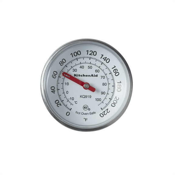 KitchenAid Analog Instant Read Food and Meat Thermometer, Black Storage Sleeve, KQ919