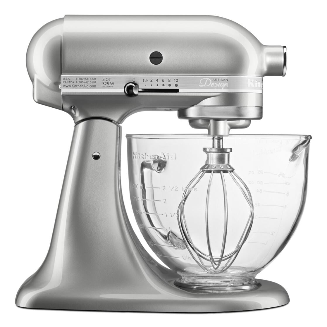 Artisan® Design Series 5 Quart Tilt-Head Stand Mixer with Glass Bowl