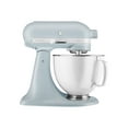 thumbnail image 1 of Pre-Owned KitchenAid Artisan 5 qt Stand Mixer, Misty Blue with Wire Whip, Dough Hook, Flat Beater, 1 of 1