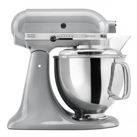KitchenAid - Artisan Series 5 Quart Tilt-Head Stand Mixer - KSM150PSMC - Metallic Chrome