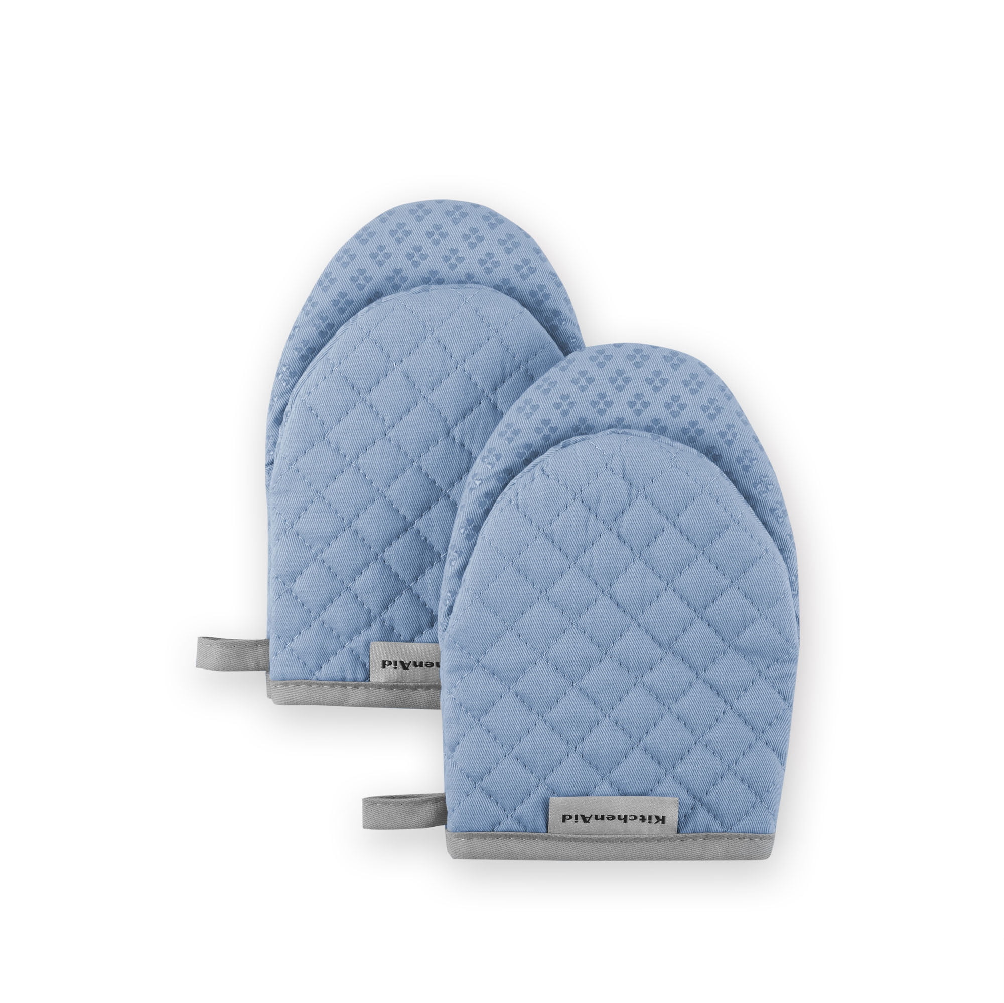 KitchenAid Asteroid Mini Oven Mitt 2-Pack Set, Blue Velvet , 5.5"x8"