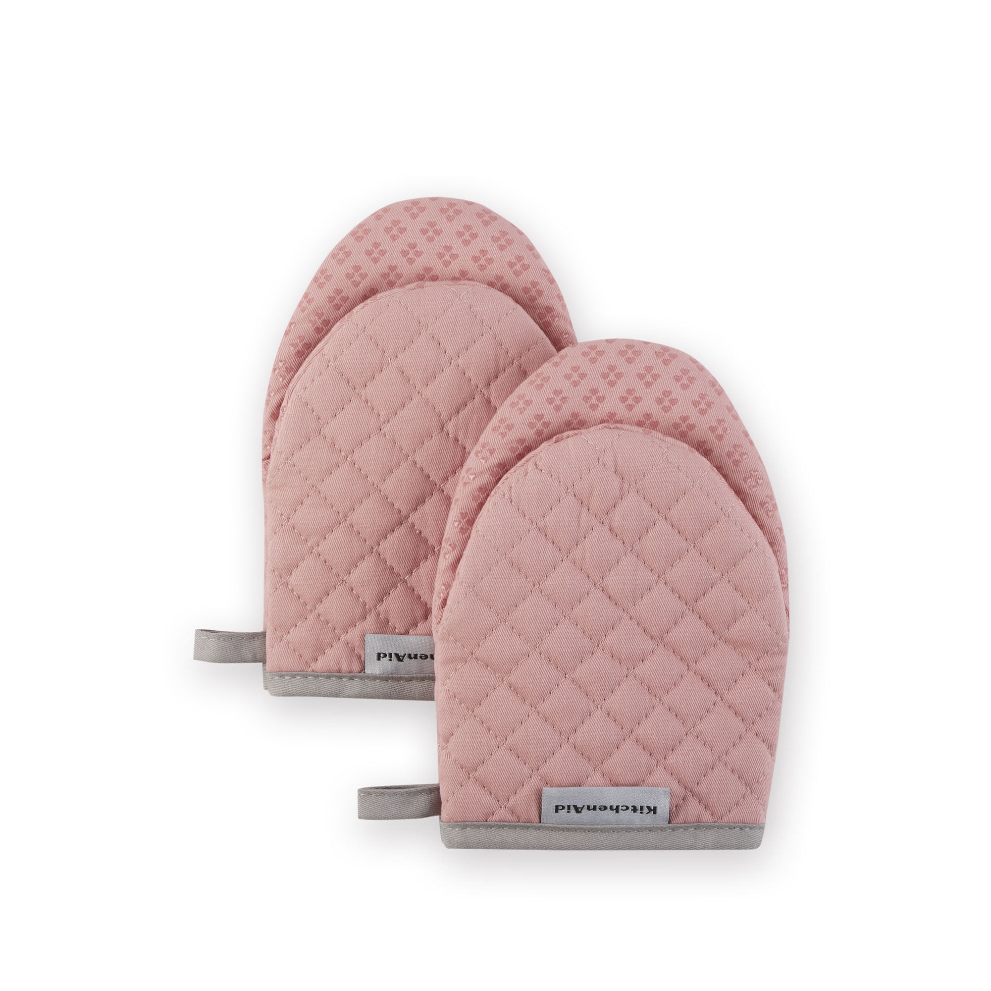 KitchenAid Asteroid Mini Oven Mitt 2-Pack Set, Dried Rose, 5.5"x8"