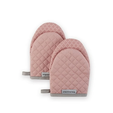 KitchenAid Asteroid Mini Oven Mitt 2-Pack Set, Dried Rose, 5.5"x8"