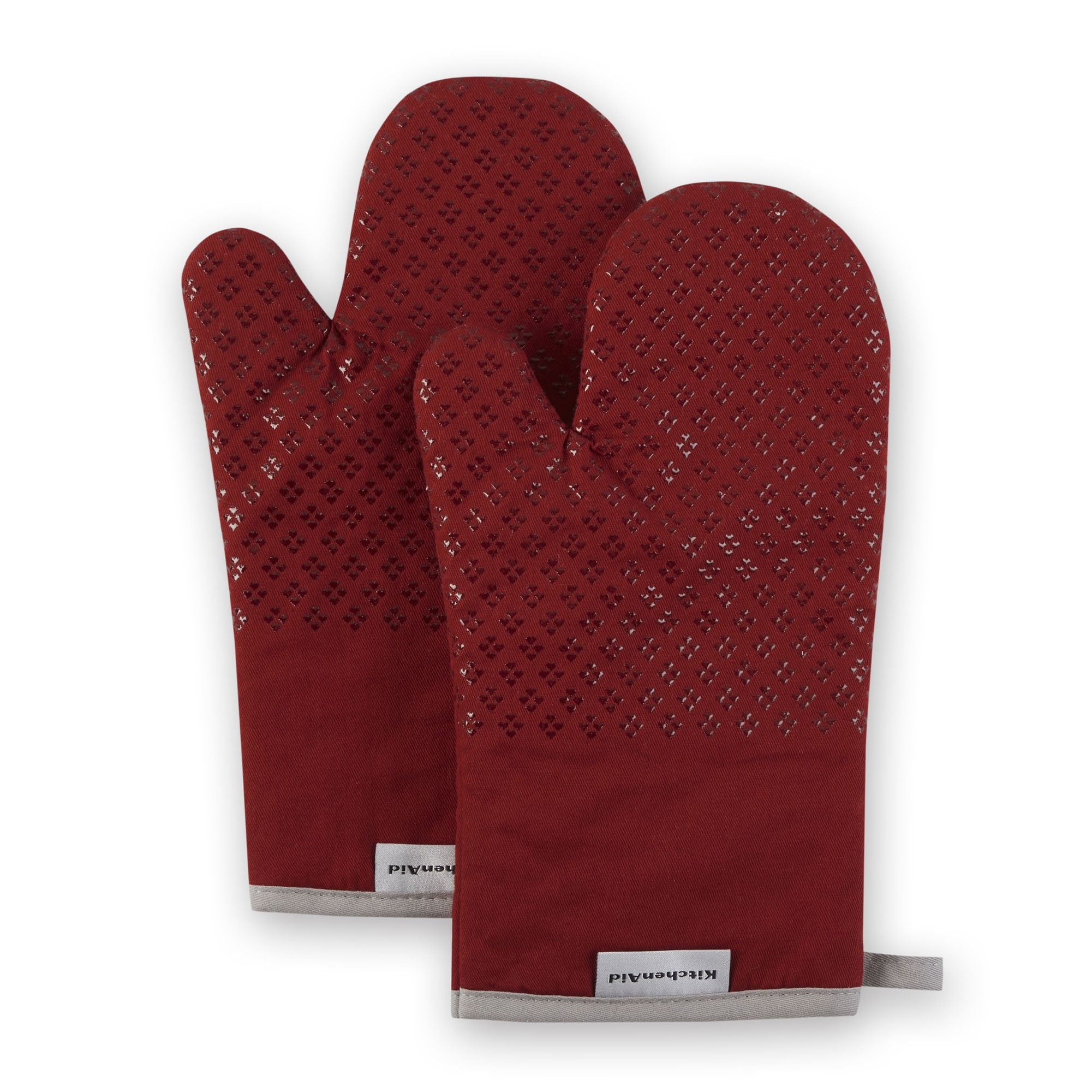 KitchenAid Asteroid Oven Mitt 2-Pack Set, Smoked Paprika Red, 7"x12.5"