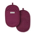 thumbnail image 1 of KitchenAid Asteroid Pot Holder 2-Pack Set, Beet, 6.5"x10", 1 of 7