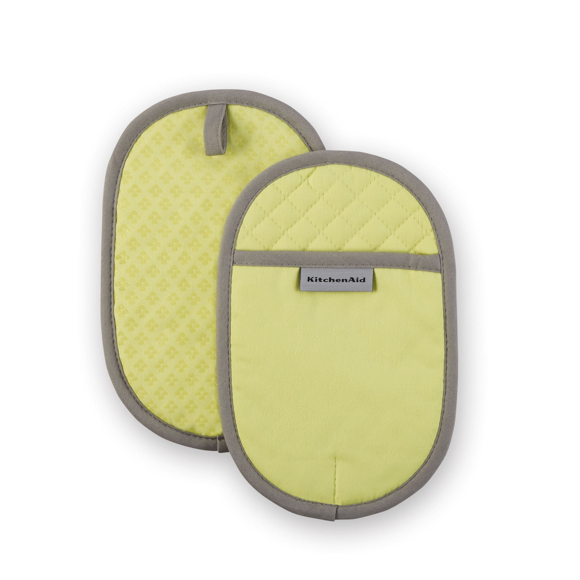 KitchenAid Asteroid Pot Holder 2-Pack Set, Kyoto Glow Yellow, 6.5"x10"
