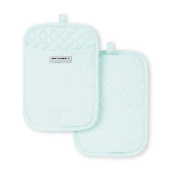 KitchenAid Asteroid Pot Holder 2-Pack Set, Mineral Water, 7"x10"