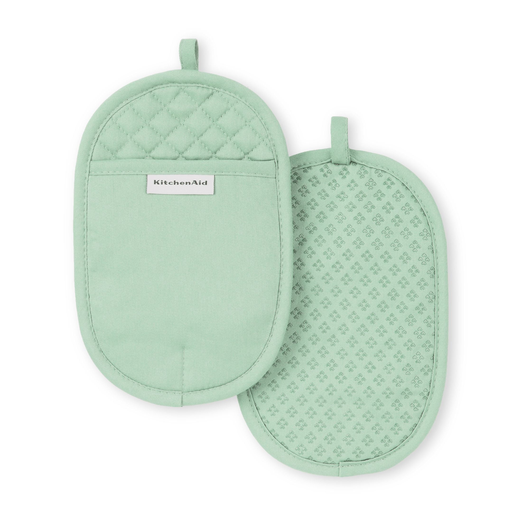 Pistachio Silicone and Cotton 2-Piece Pot Holder Set