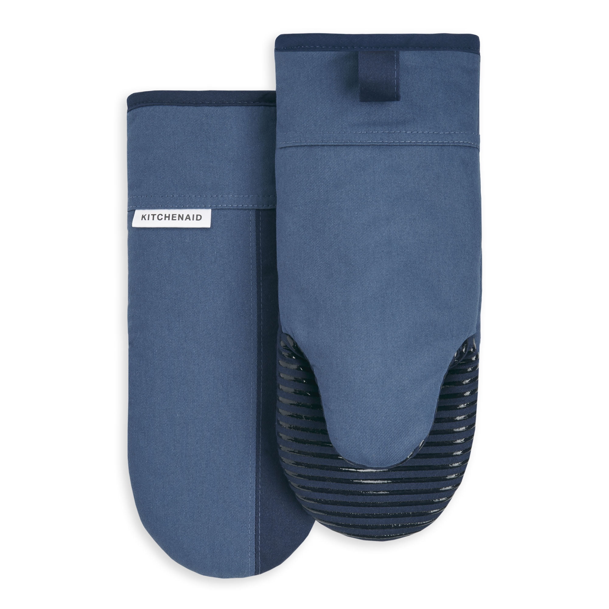 KitchenAid Beacon Two-Tone Oven Mitt 2-Pack Set, Navy/Ink Blue, 5.75"x13"