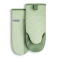 thumbnail image 1 of KitchenAid Beacon Two-Tone Oven Mitt 2-Pack Set, Pistachio/Graphite Green, 5.75"x13", 1 of 7
