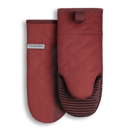 KitchenAid Beacon Two-Tone Oven Mitt 2-Pack Set, Smoked Paprika, 5.75"x13"