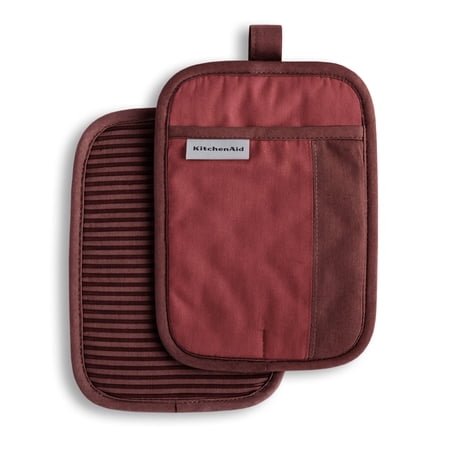 KitchenAid Beacon Two-Tone Pot Holder 2-Pack Set, Smoked Paprika, 7"x10"