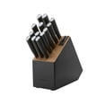 thumbnail image 1 of KitchenAid Classic 14-Piece Slim Knife Block Set with Sharpener, High-Carbon Steel, Black, 1 of 9
