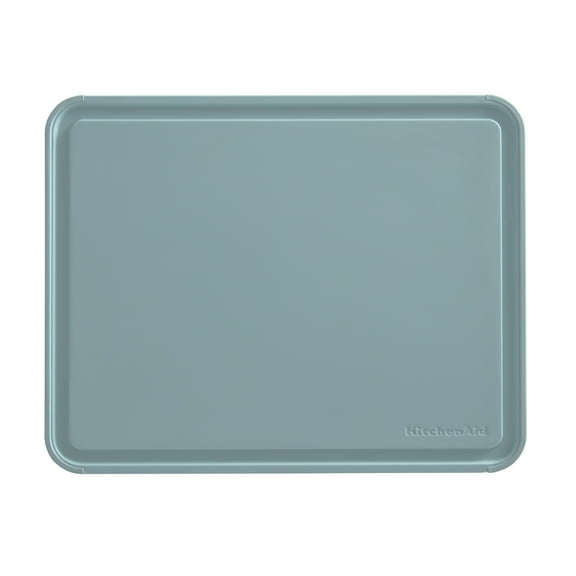 KitchenAid Classic Plastic Cutting Board with Trench, Non-Slip Edges, Dishwasher Safe, 11x14, Mineral Water