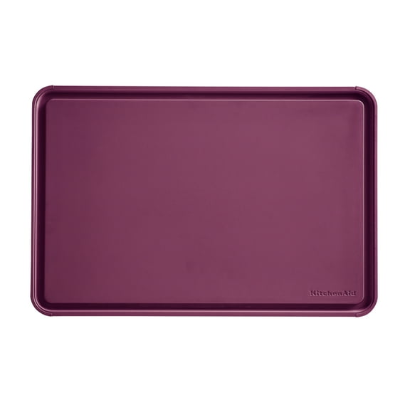 KitchenAid Classic Plastic Cutting Board with Trench, Non-Slip Edges, Dishwasher Safe, 12x18, Beetroot