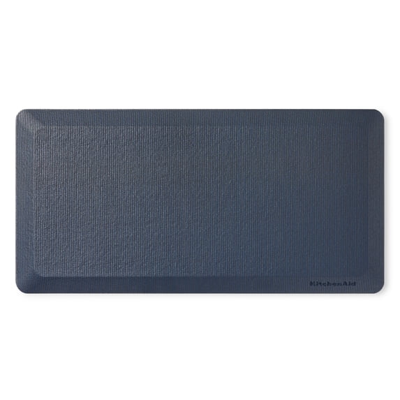 KitchenAid Classic Series Solid Basketweave Kitchen Comfort Mat, Ink Blue, 20"x39"